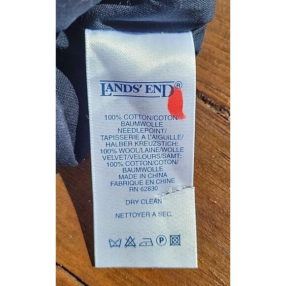 Lands' End Needlepoint Christmas Stocking ROBERT Snowman Wool Discontinued C3 - Picture 9 of 10